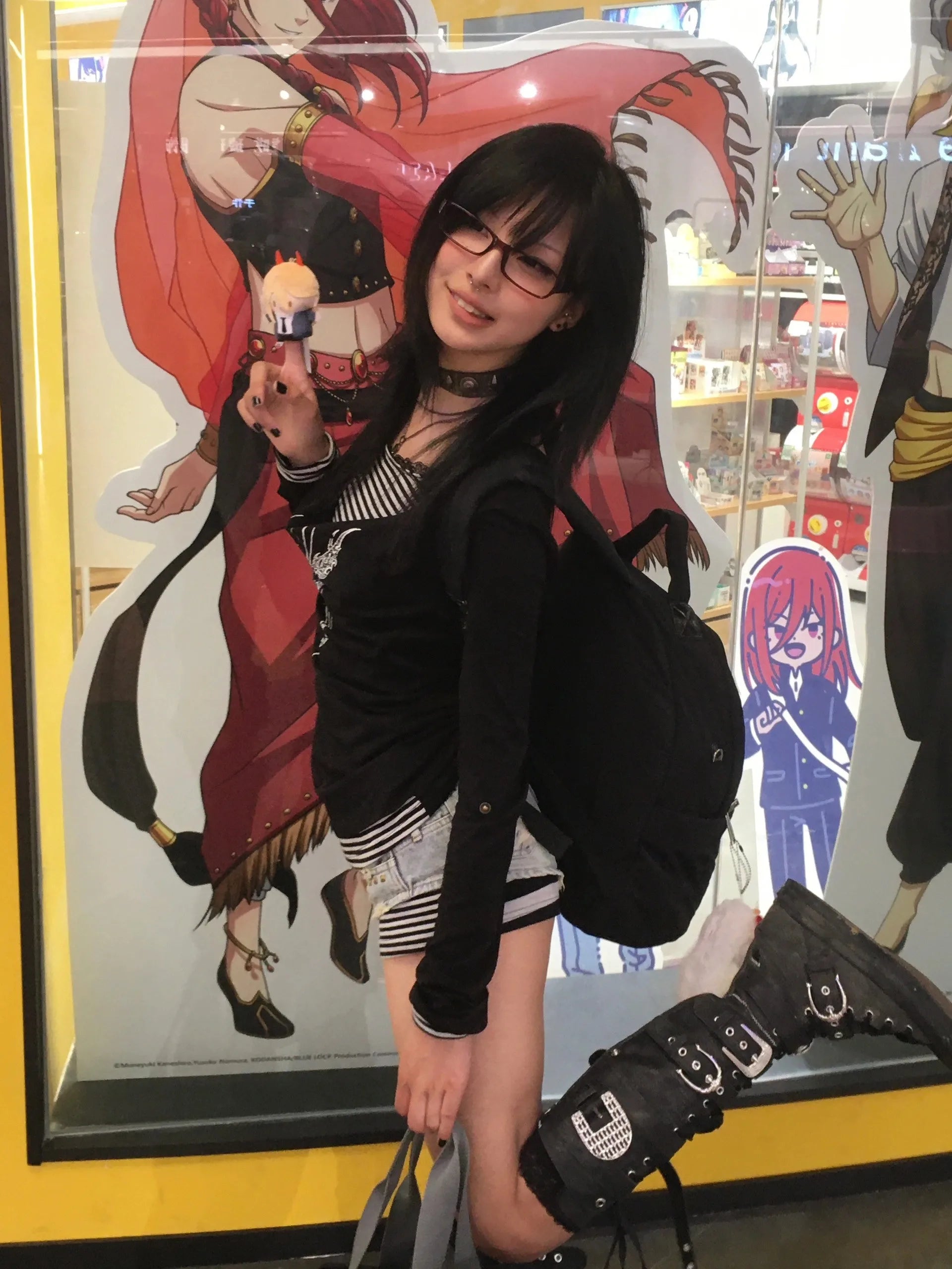 Karrram Japanese Y2k Fake Two-piece Tops Trashy 2000s Tattoo Print T-shirt Grunge Aesthetics Patchwork T Shirts Gothic Vintage