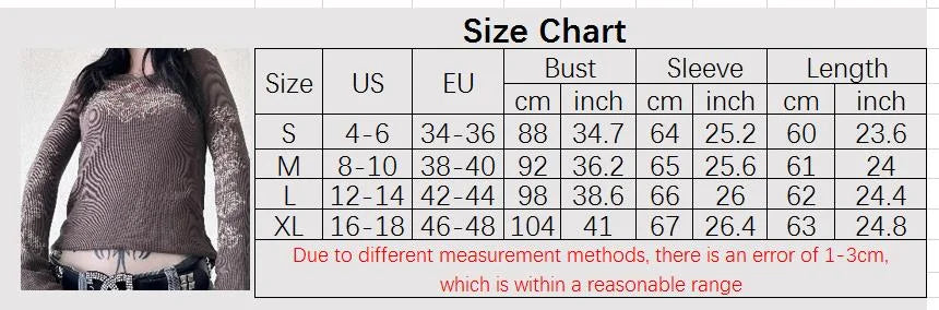 Rhinestone Graphic Print T-shirt Retro Harajuku Fairycore Grunge Slim Fit Pullovers Tees y2k Aesthetic Vintage Gothic Tos Women