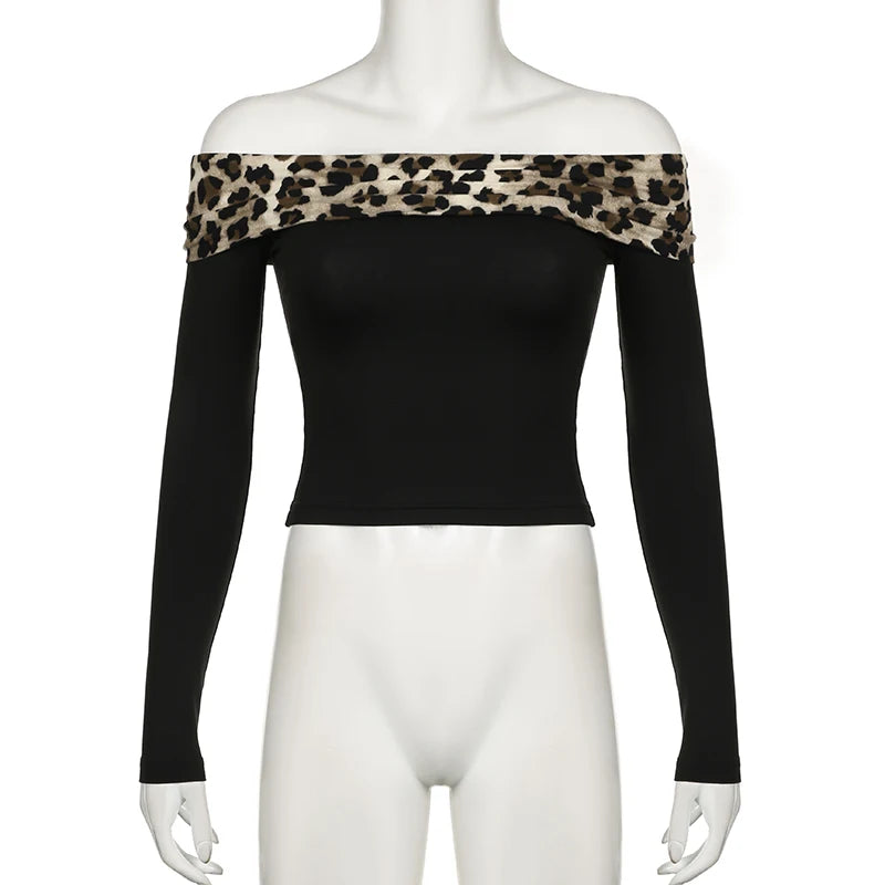 SUCHCUTE Leopard Print Patchwork Skinny Shorts Y2K Aesthetic 2000s Elastic Waist Bottoms Women Fashion Grunge Fairycore Clothes