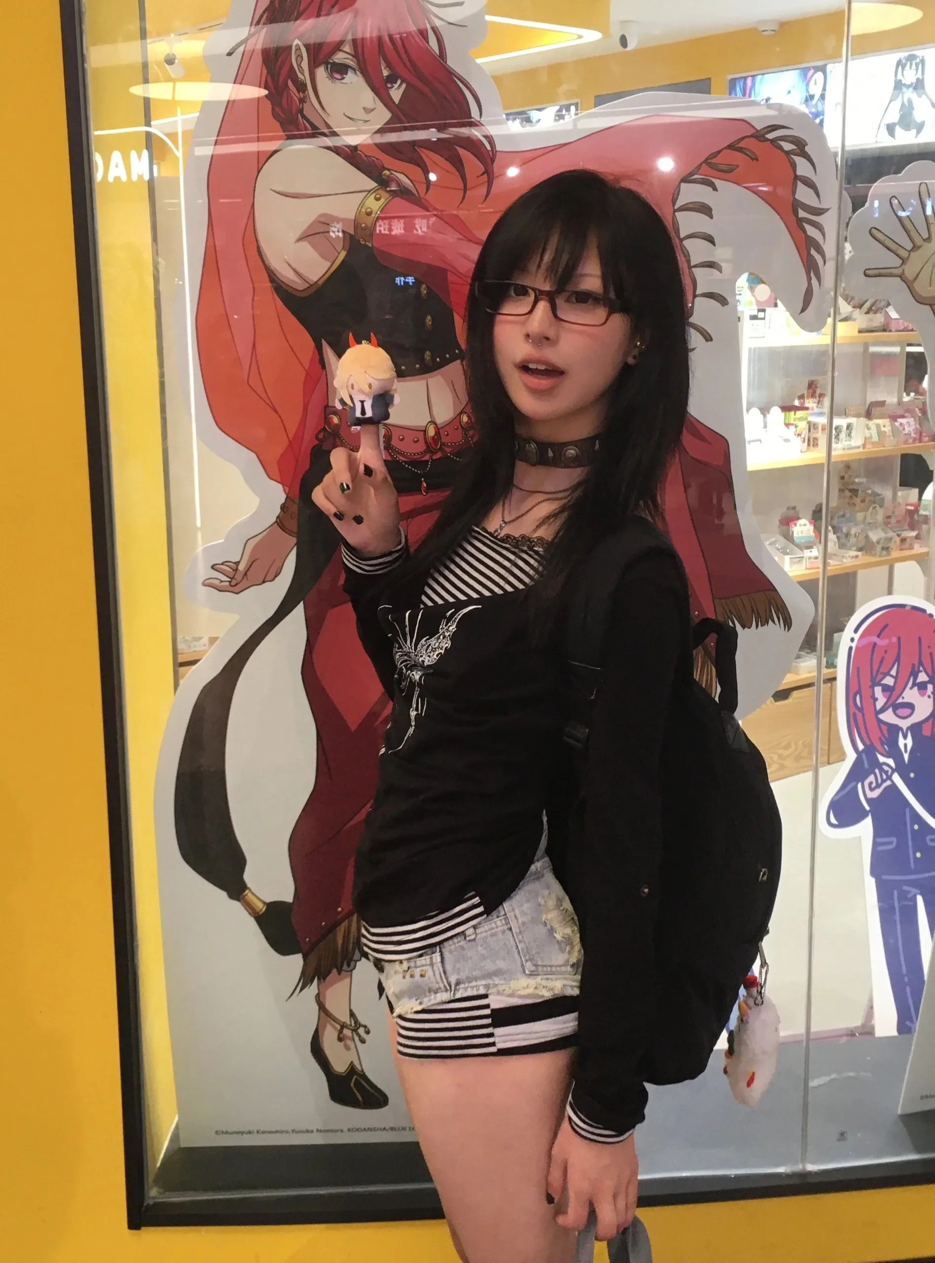 Karrram Japanese Y2k Fake Two-piece Tops Trashy 2000s Tattoo Print T-shirt Grunge Aesthetics Patchwork T Shirts Gothic Vintage