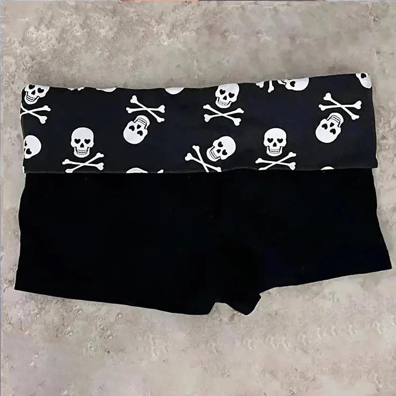 American Beach Punk Pattern Shorts Fitness Training Shorts Summer Women's Jogging Leisure Color blocked Comfortable Shorts Y2
